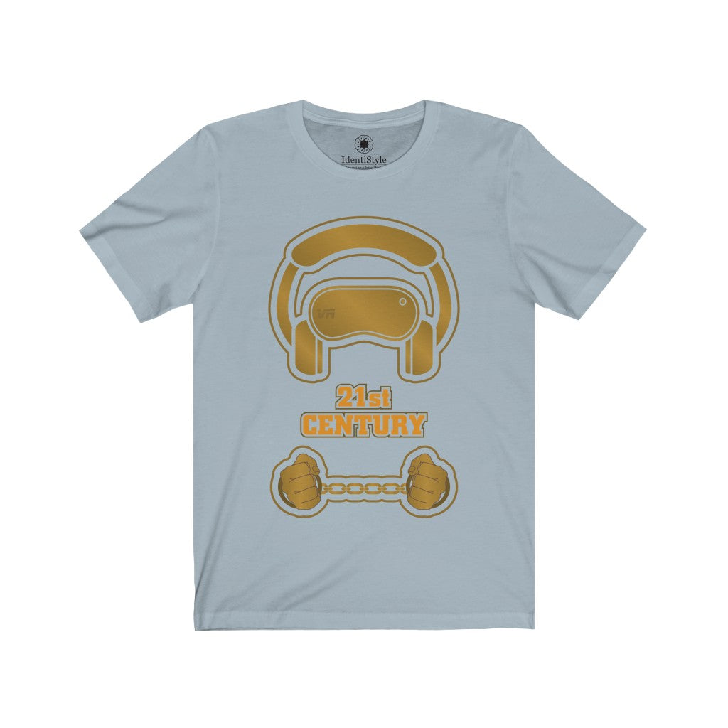 Virtual Reality - "21st Century" in Gold - Unisex Jersey Short Sleeve Tees - Identistyle