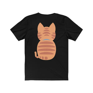My Cat always watches my back 2 -  Double Sided - Unisex Jersey Short Sleeve Tees - Identistyle