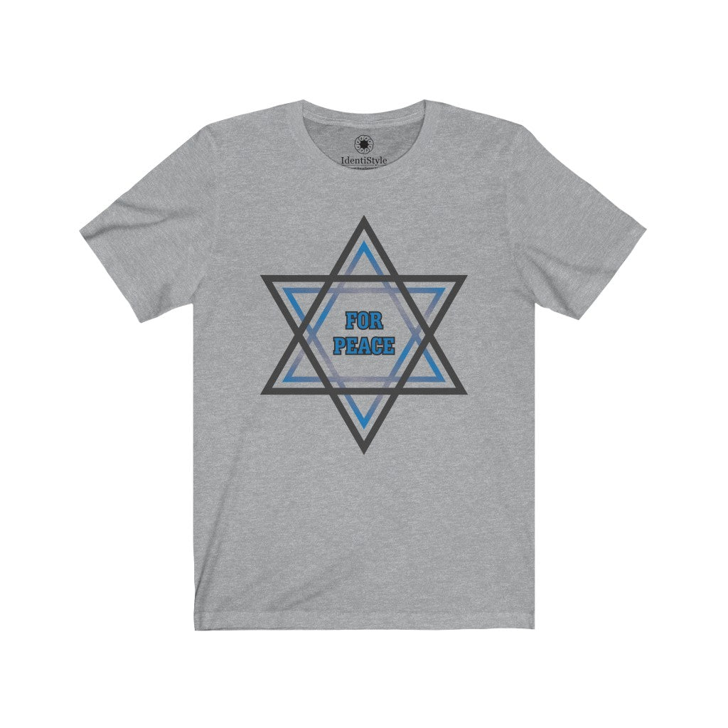 David's Star / For Peace - Unisex Jersey Short Sleeve Tees - Identistyle