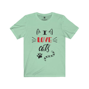 I Love Cats - Unisex Jersey Short Sleeve Tees - Identistyle