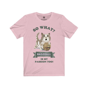 Baseball Passion of a Cat - Unisex Jersey Short Sleeve Tees - Identistyle