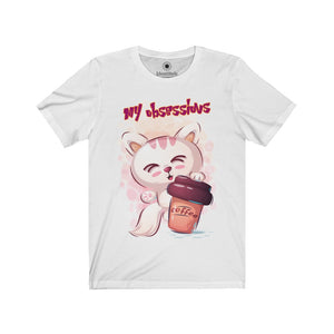 My Obsessions: Cats & Coffee - Unisex Jersey Short Sleeve Tees - Identistyle