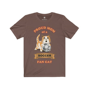 Proud Mom of a Soccer Fan Cat - Unisex Jersey Short Sleeve Tees - Identistyle