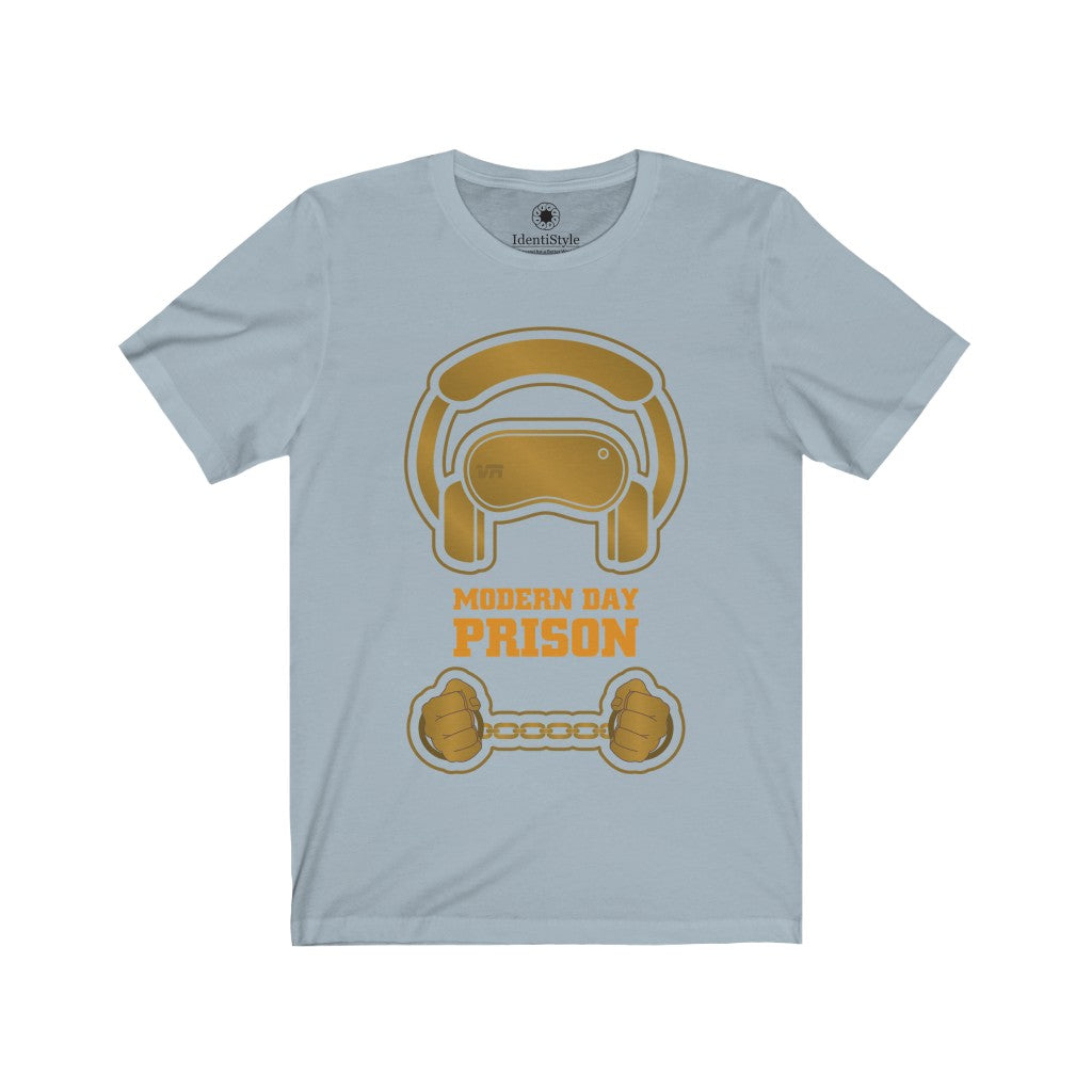 Virtual Reality - "Prison" in Gold - Dark Colors - Unisex Jersey Short Sleeve Tees - Identistyle