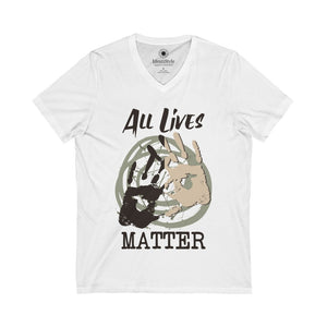 All Lives Matter - Unisex Jersey Short Sleeve V-Neck Tee - Identistyle